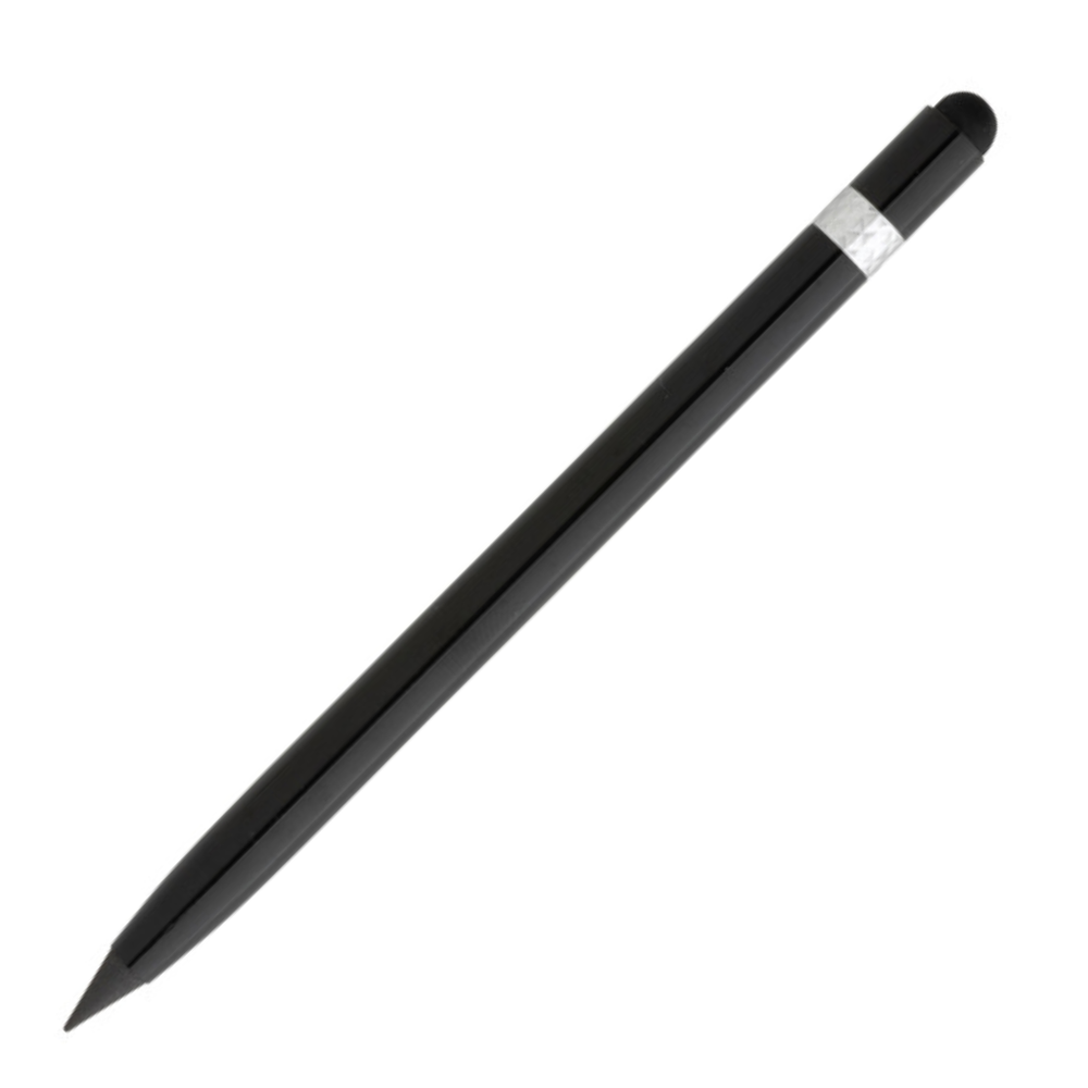 Aluminum inkless pen with eraser