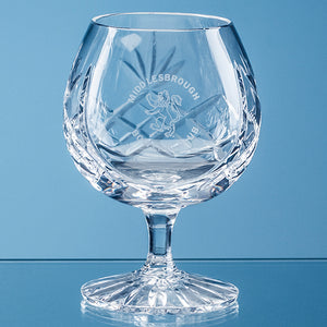 280ml Blenheim Lead Crystal Panel Brandy Glass