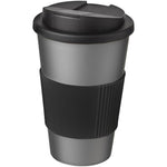Branded Americano® 350 ml tumbler with grip & spill-proof lid
