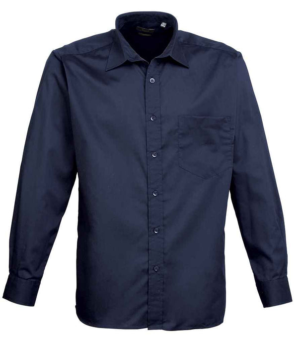 Premier Long Sleeve Poplin Shirt Navy
