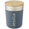 Lagan 300 ml copper vacuum insulated stainless steel tumbler with bamboo lid