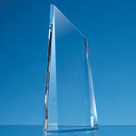 Branded 21.5cm Optical Crystal Facetted Peak Award