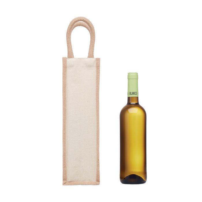 Branded Jute wine bag for one bottle