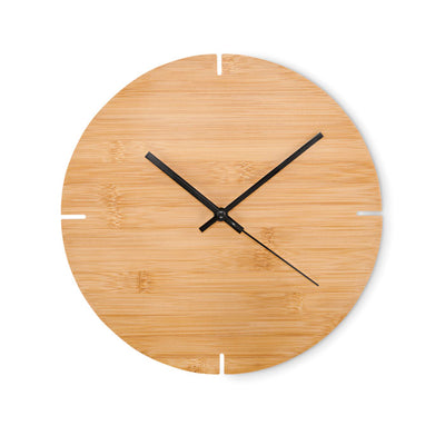 Branded Round shape bamboo wall clock