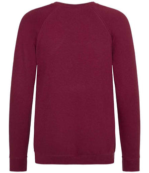 AWDis Academy Kids Raglan Sweatshirt Burgundy
