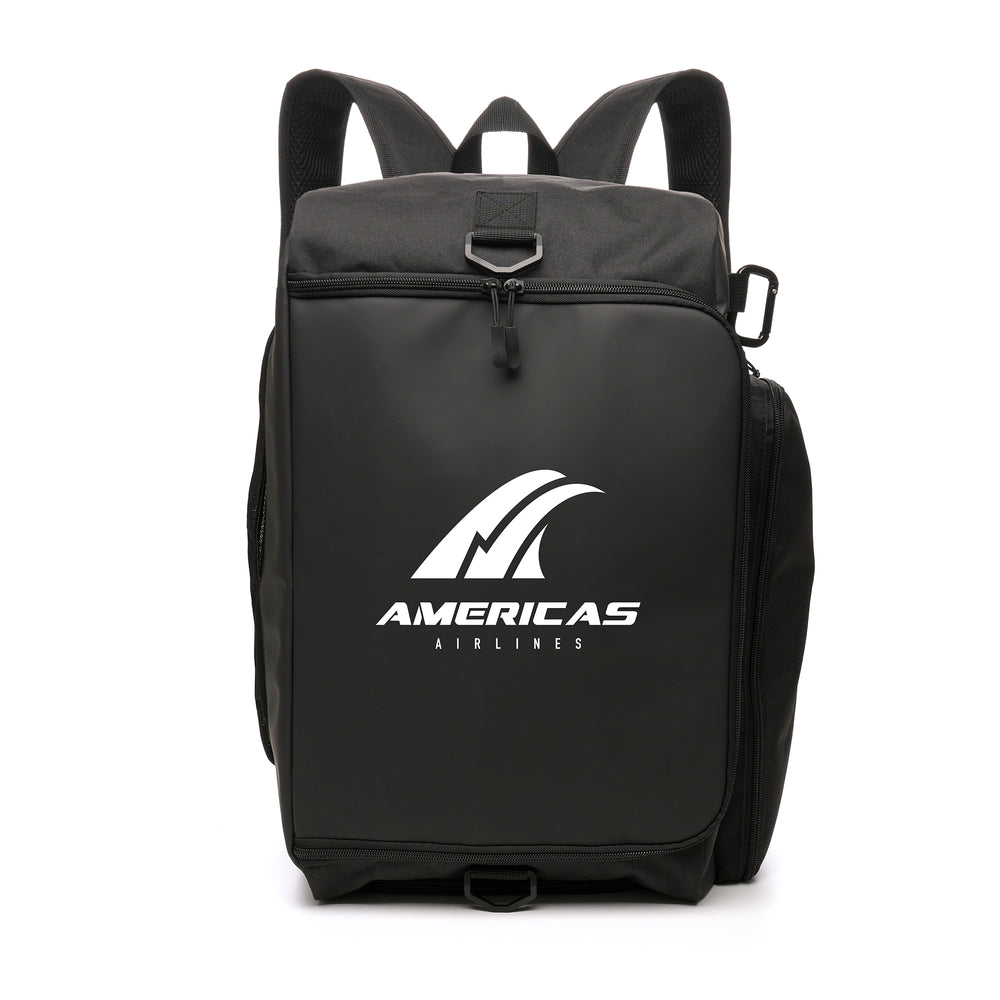 'Recycled 2-in-1 Duffle Backpack' BLACK Recycled Rucksack / Duffel Bag