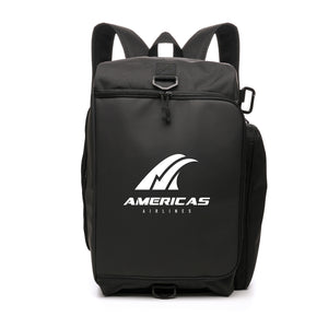 'Recycled 2-in-1 Duffle Backpack' BLACK Recycled Rucksack / Duffel Bag