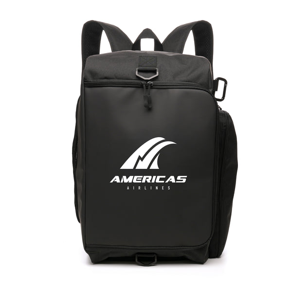 'Recycled 2-in-1 Duffle Backpack' BLACK Recycled Rucksack / Duffel Bag