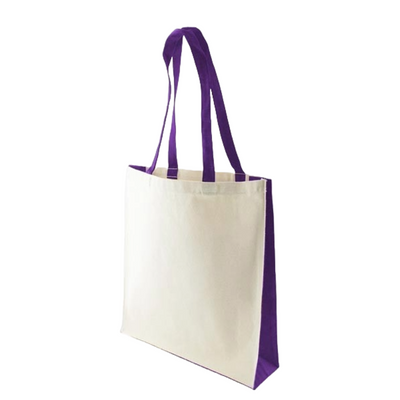 Folly 10oz Canvas Tote Bag with Coloured Handles & Gusset