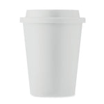 Branded Double wall tumbler PP 300 ml with drinking lid