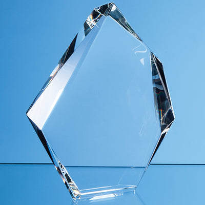 Branded 15cm Optical Crystal Facetted Ice Peak Award