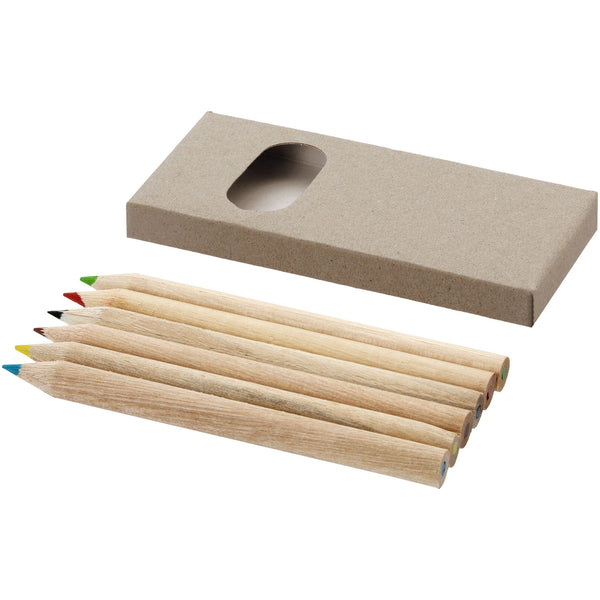 Ayola 6-piece coloured pencil set | Promotional Coloured Pencil Set