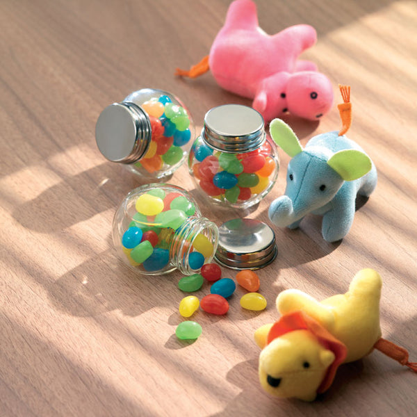 Branded Glass jar with jelly beans
