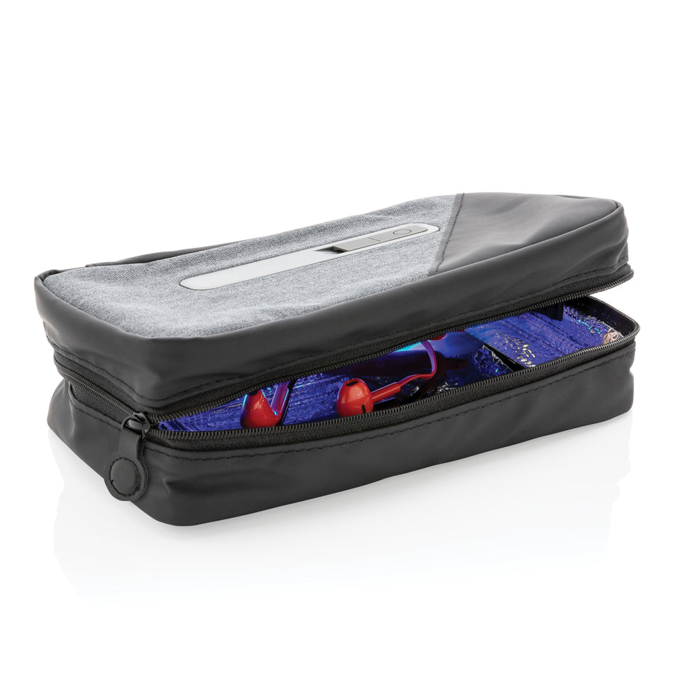 Branded Portable UV-C steriliser pouch with integrated battery