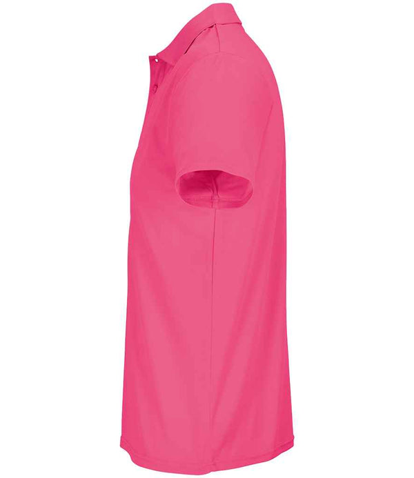 SOL'S Unisex Pitcher Recycled Polyester Piqué Polo Shirt Ribbon Pink