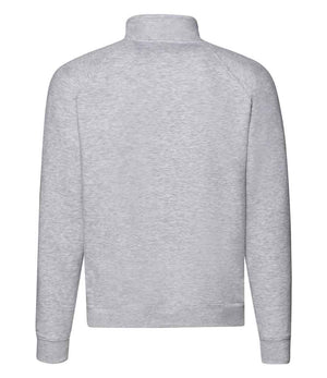Fruit of the Loom Premium Zip Neck Sweatshirt Heather Grey