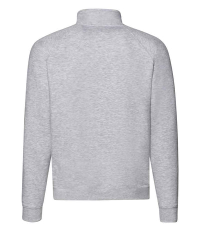 Fruit of the Loom Premium Zip Neck Sweatshirt Heather Grey