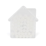 Plastic HOUSE SHAPED mint container.