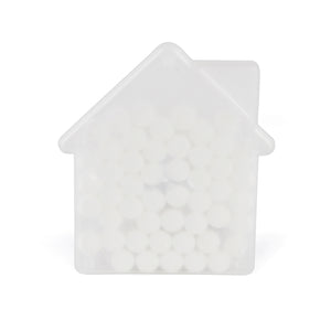 Plastic HOUSE SHAPED mint container.