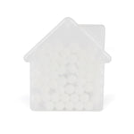 Branded Plastic HOUSE SHAPED mint container.