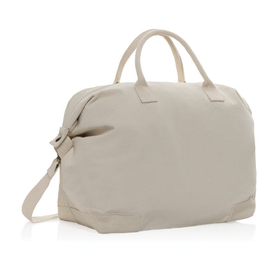 Branded Kezar AWARE™ 500 gsm recycled canvas deluxe weekend bag