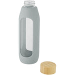 Branded Tidan 600 ml borosilicate glass bottle with silicone grip