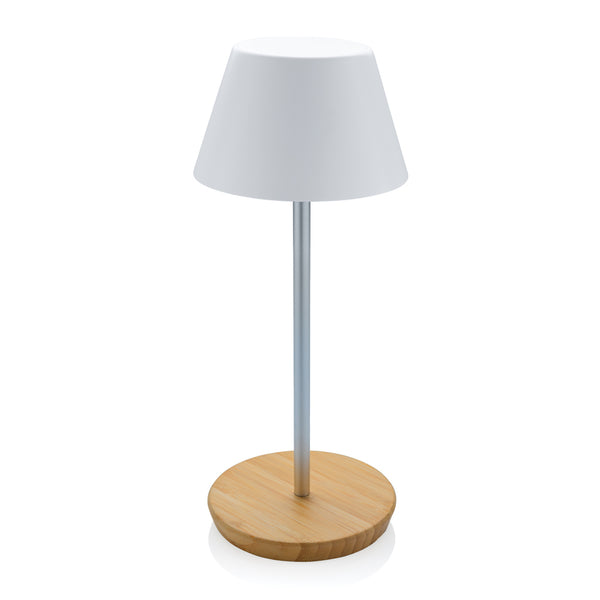 Branded Pure Glow RCS usb-rechargeable recycled plastic table lamp