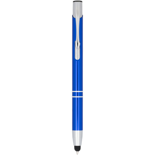 Moneta anodized aluminium click stylus ballpoint pen