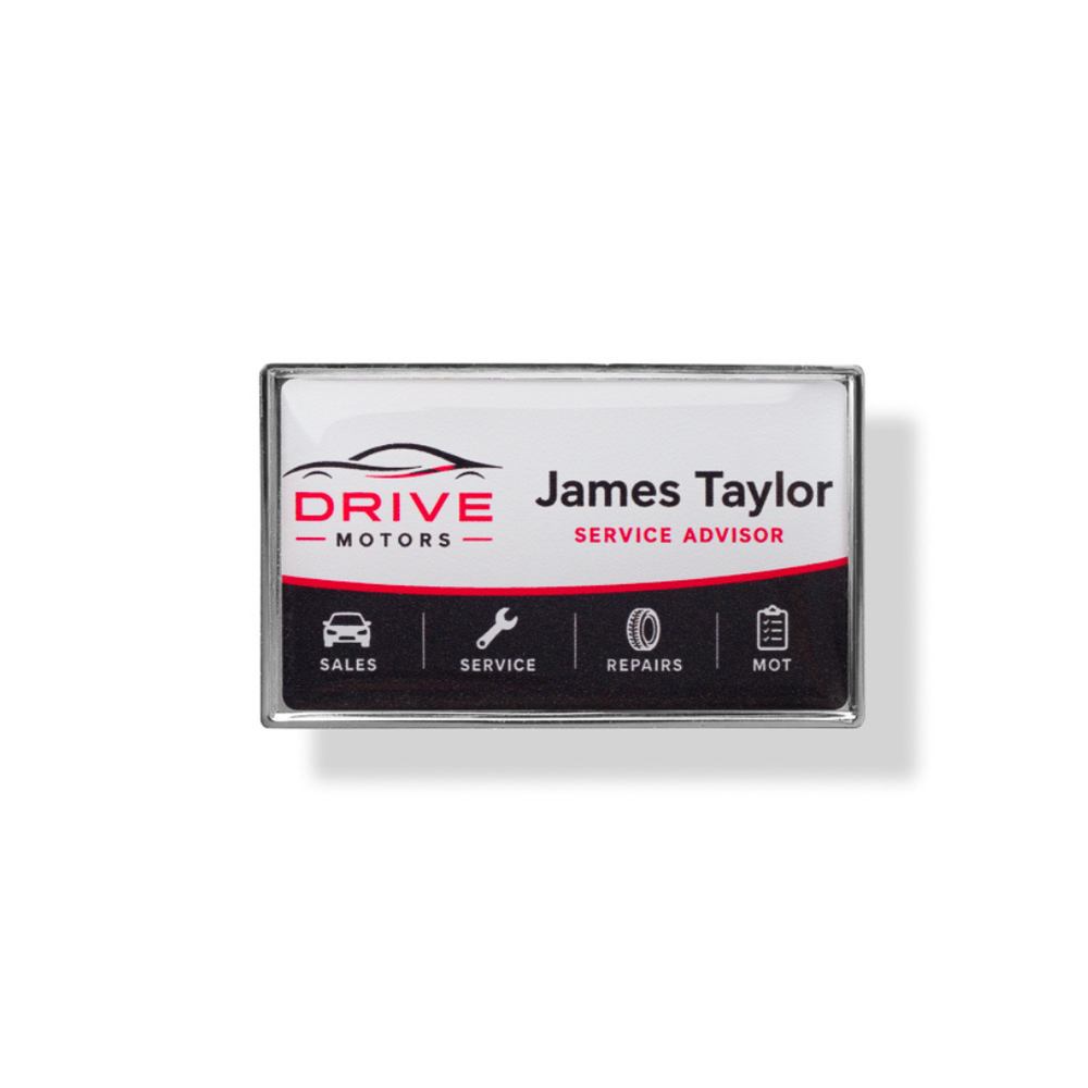 Express Magnetic Backed Name Badge, 30mm x 50mm