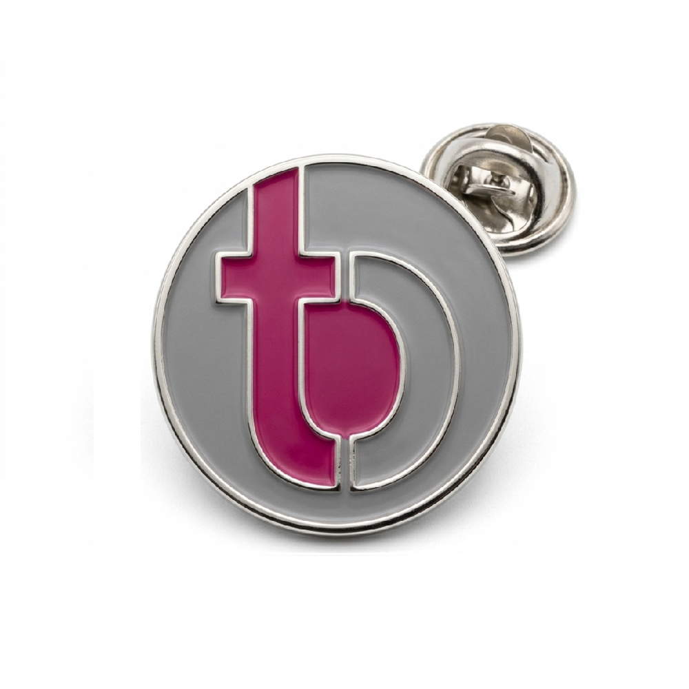 Soft Enamel Pin Badge in Silver - 35mm