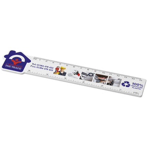 Tait 15 cm house-shaped recycled plastic ruler