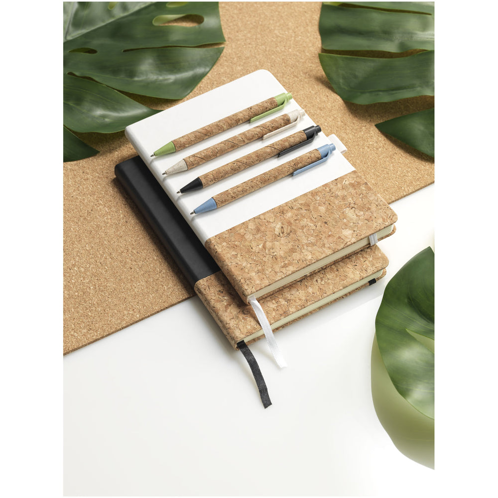 Branded Midar cork and wheat straw ballpoint pen