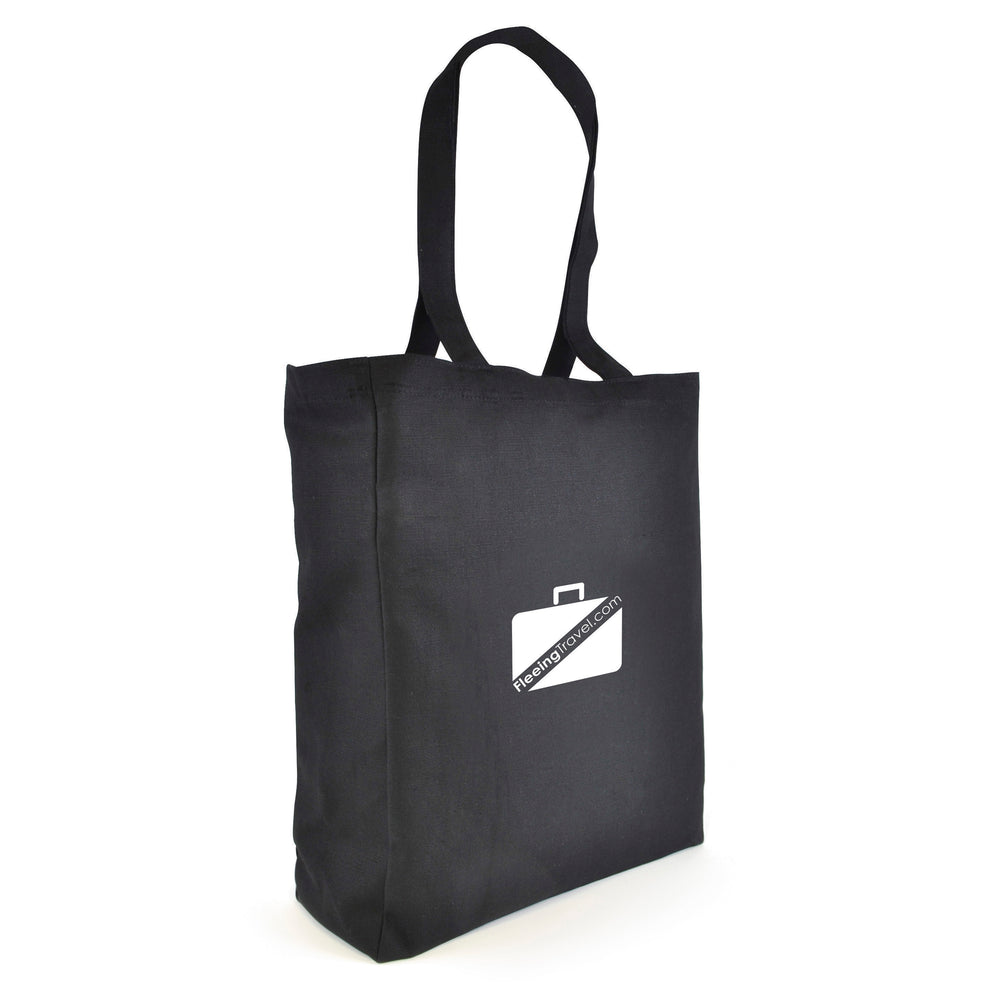 Branded Dunham 10oz cotton shopper with gusset and long handles