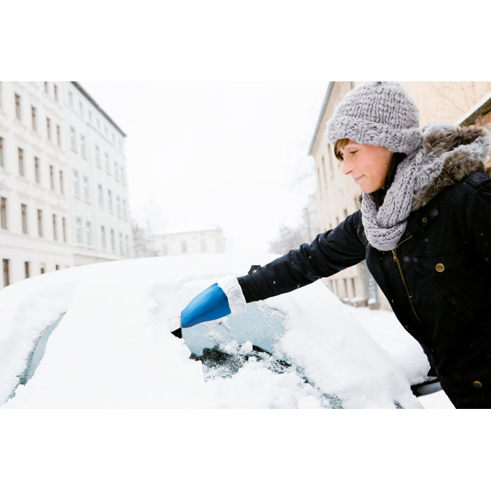 Branded Car ice scraper w/ mitten