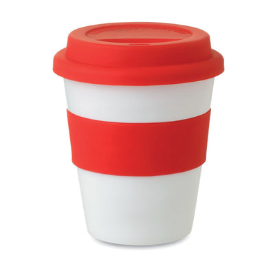 Branded PP tumbler with silicone lid