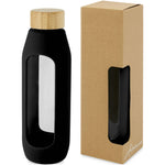 Tidan 600 ml borosilicate glass bottle with silicone grip