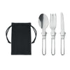 Branded 3-piece camping cutlery set