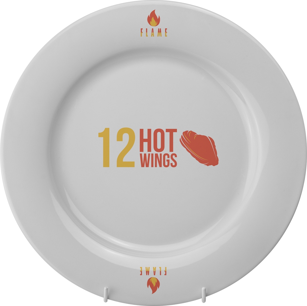 Branded 12 Inch Winged Plate