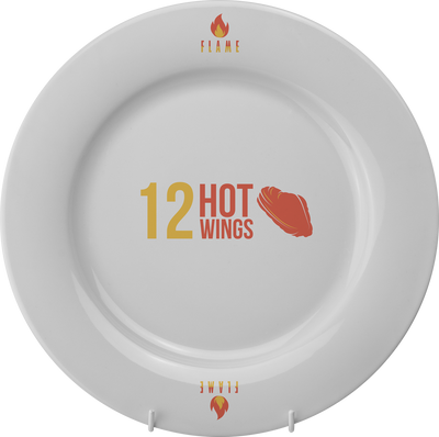 Branded 12 Inch Winged Plate