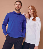 Henbury Unisex Long Sleeve Coolplus® Piqué Polo Shirt