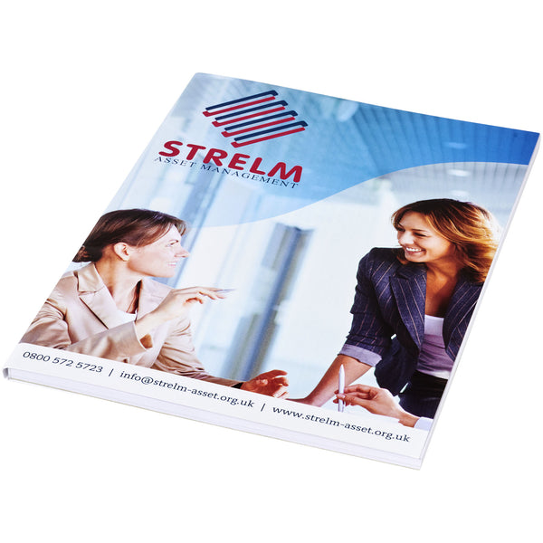 Branded Desk-Mate® A5 notepad wrap over cover 50 pages
