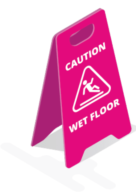 Wet floor sign illustration
