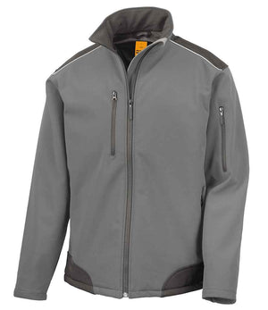 Result Work-Guard Ripstop Soft Shell Jacket Grey/Black