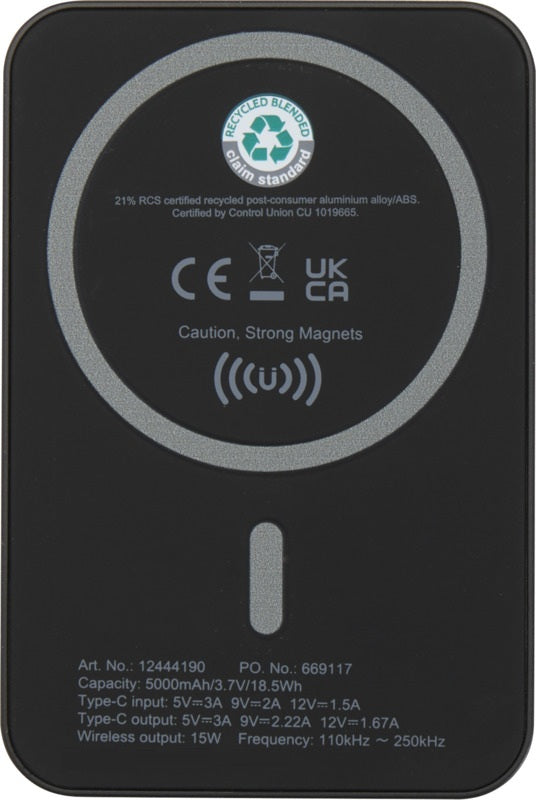 Magnetica 5000mAh Wireless Power Bank,