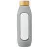 Tidan 600 ml borosilicate glass bottle with silicone grip