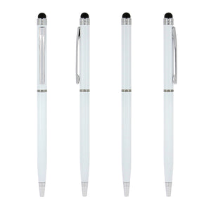 BIC® Sleek Stylus Pen, White, Black Ink