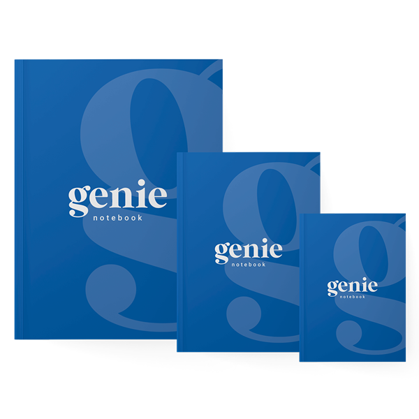 Genie Notebook - A5 - Perfect Bound with Squared Corners & Pen Loop