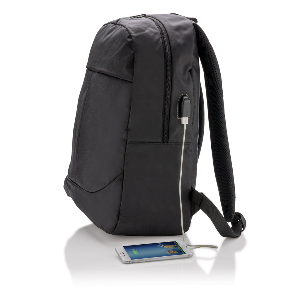 Branded Power USB laptop backpack