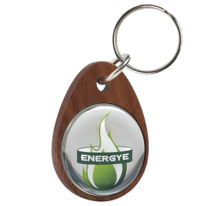 Bespoke Wood Keyring with Metal Insert