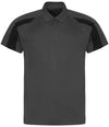 AWDis Cool Contrast Polo Shirt Charcoal/Jet Black